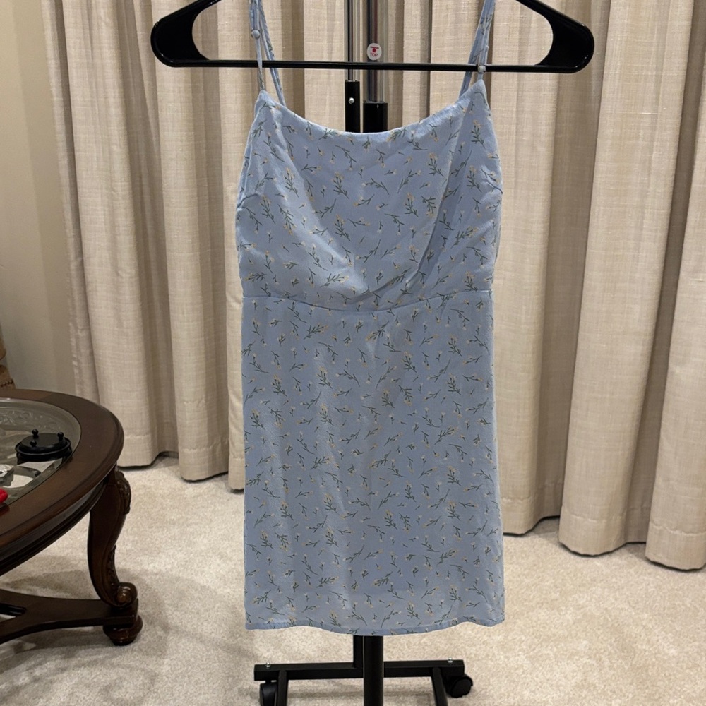 Sophie Rue Light Blue Floral Mini Dress